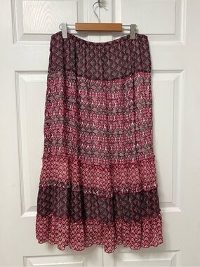 Notations Boho Tiered Maxi Skirt – Size L